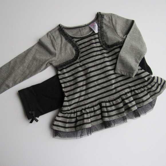 Swiggles Baby Girls Striped Tunic Top and Leggings - Picture 8 of 8